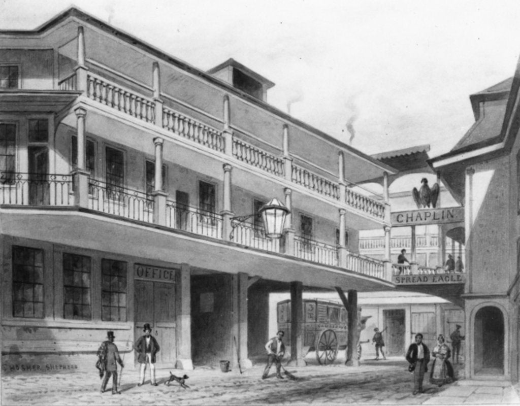 Detail of The Spread Eagle Gracechurch Street by Thomas Hosmer Shepherd
