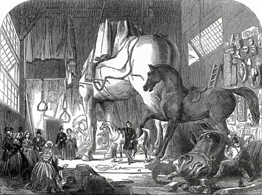 Detail of Mr Wyatt's Atelier, or Model-Room, published in 'The Illustrated London News', 11th July 1846 by Ebenezer Landells