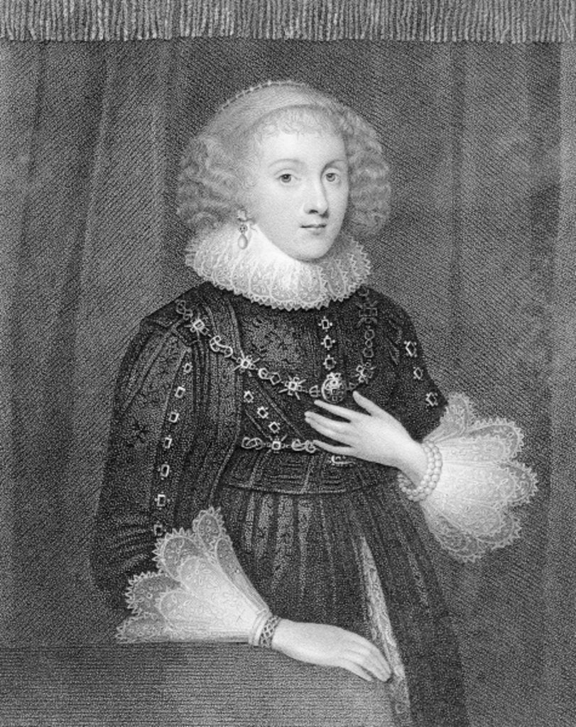 Detail of Mary Sidney, Countess of Pembroke, engraved by W.J.Fry by Marcus the Younger (after) Gheeraerts
