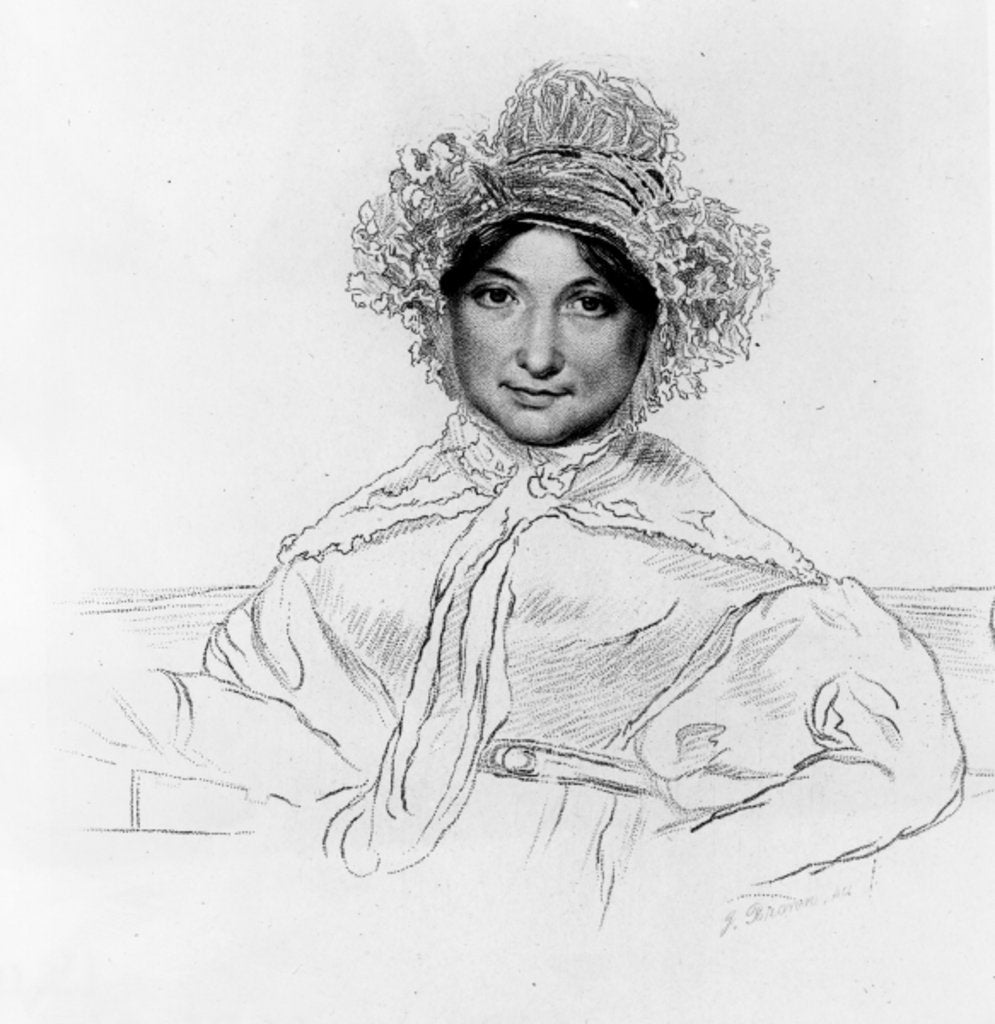 Detail of Mrs Frances Trollope by English School