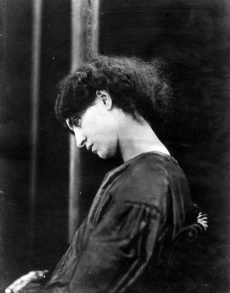 Detail of Jane Morris, posed by Dante Gabriel Rossetti, 1865 by John R. Parsons