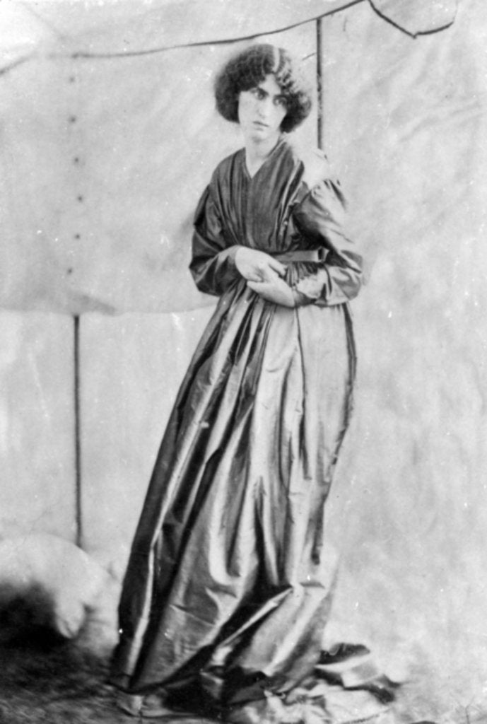 Detail of Jane Morris, posed by Dante Gabriel Rossetti, 1865 by John R. Parsons