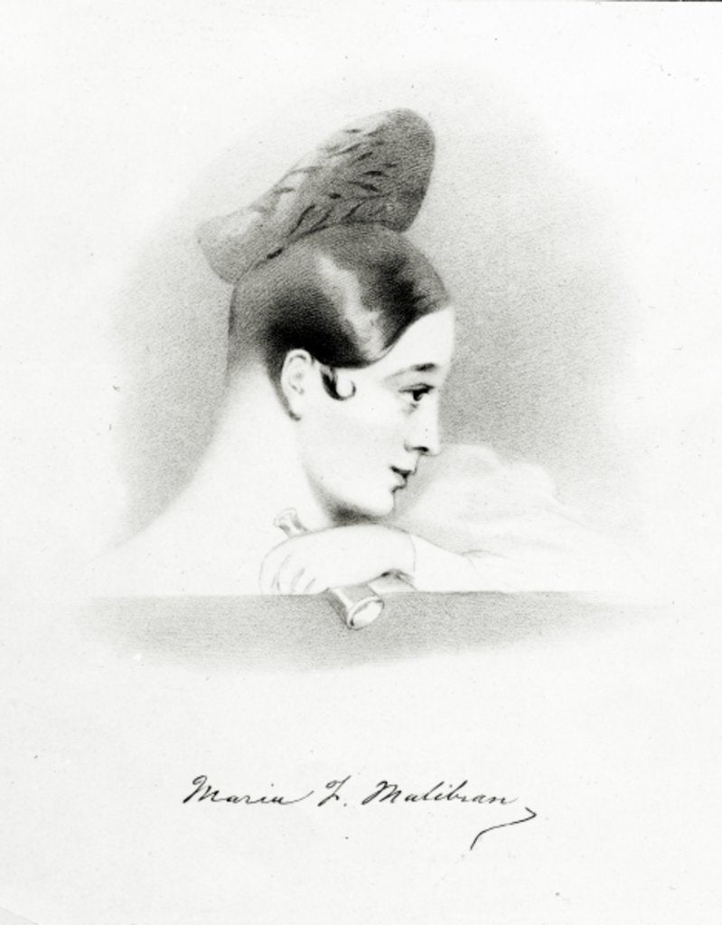 Detail of Marie Malibran by Alfred-Edward (after) Chalon