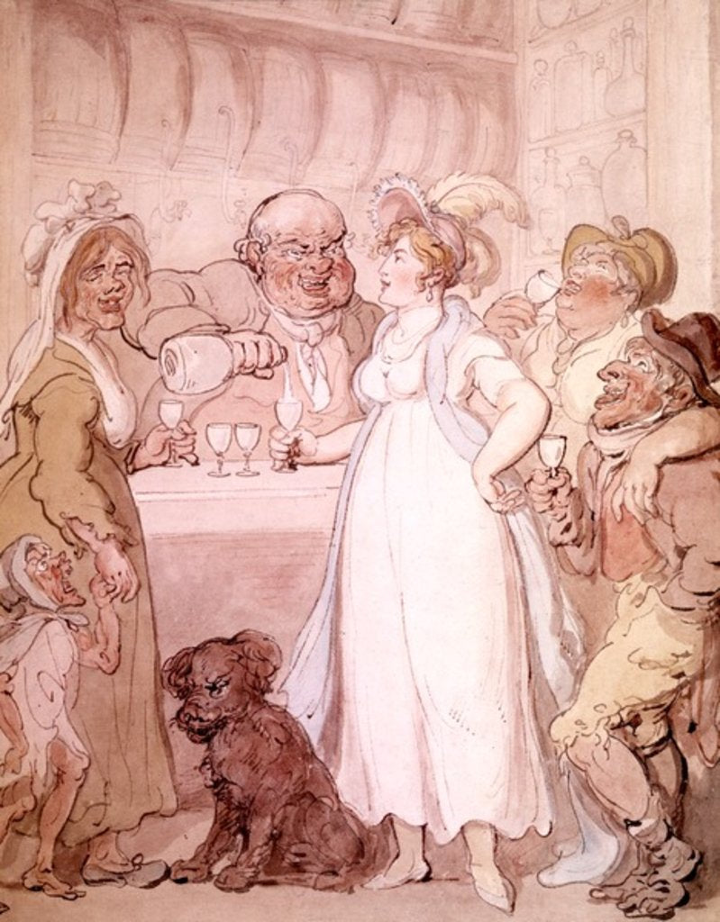 Detail of A Gin Shop, c.1808-09 by Thomas Rowlandson