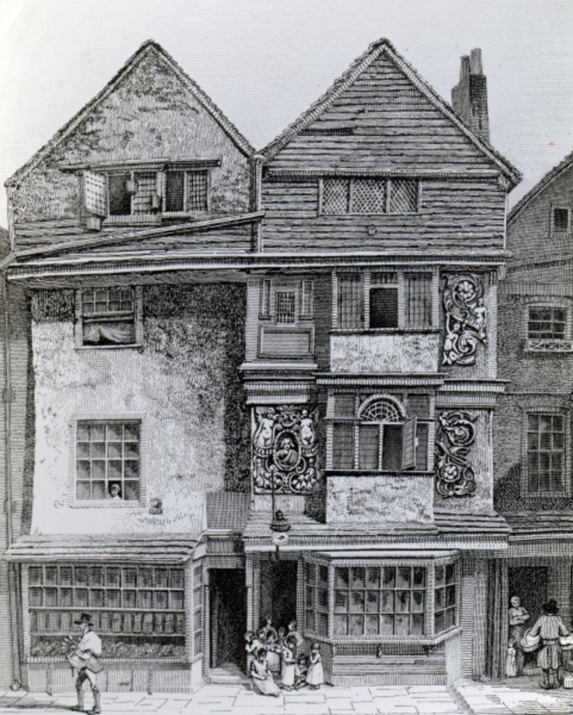 Detail of Houses on the South Side of a Street called London Wall, published 1812 by John Thomas Smith