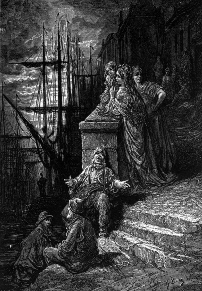 Detail of A Waterman's Family by Gustave (after) Dore