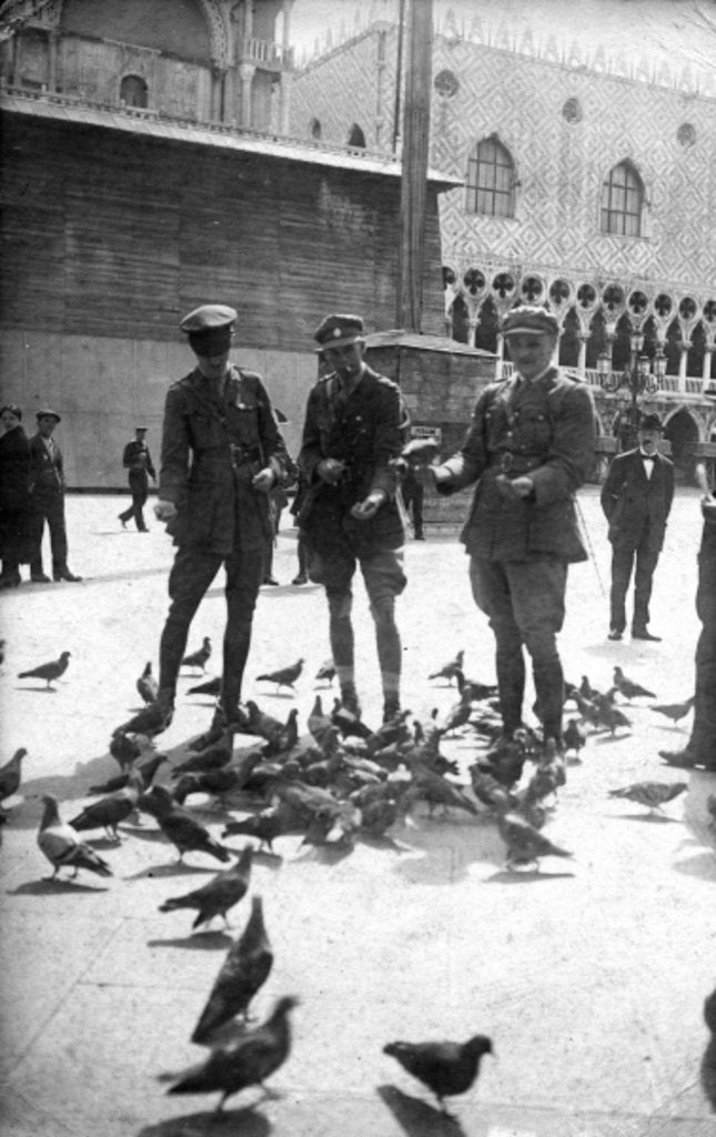 Detail of British soldiers in Venice during WWI by English Photographer