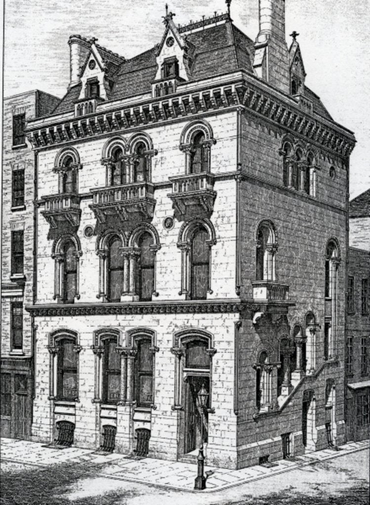 Detail of Crown Life Office, Dublin, published in 'The Architect ix', 1873 by Irish School