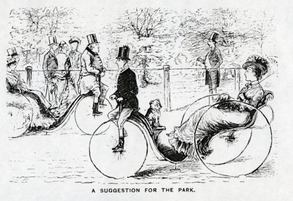 Detail of A Suggestion for the Park, published in 'Punch', June 22 1878 by English School