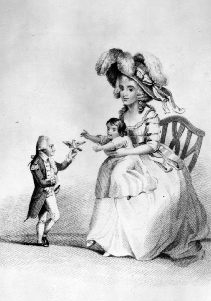 Detail of Jozef Boruwlaski by English School