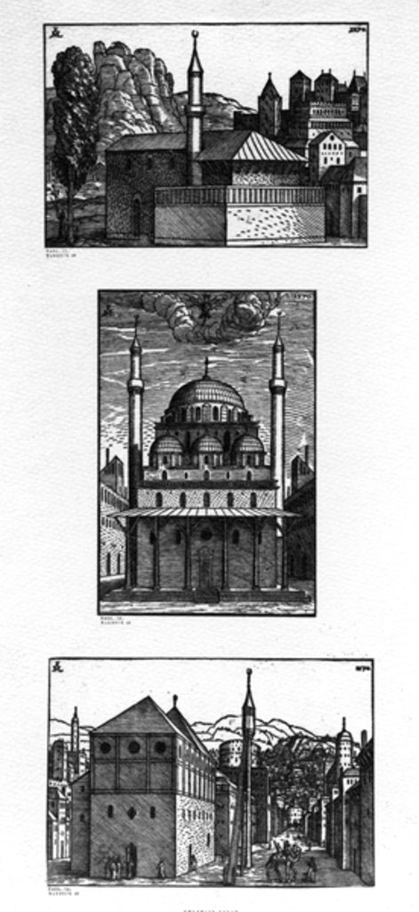 Detail of Streets and mosques in Constantinople, 1570 by Melchior Lorck