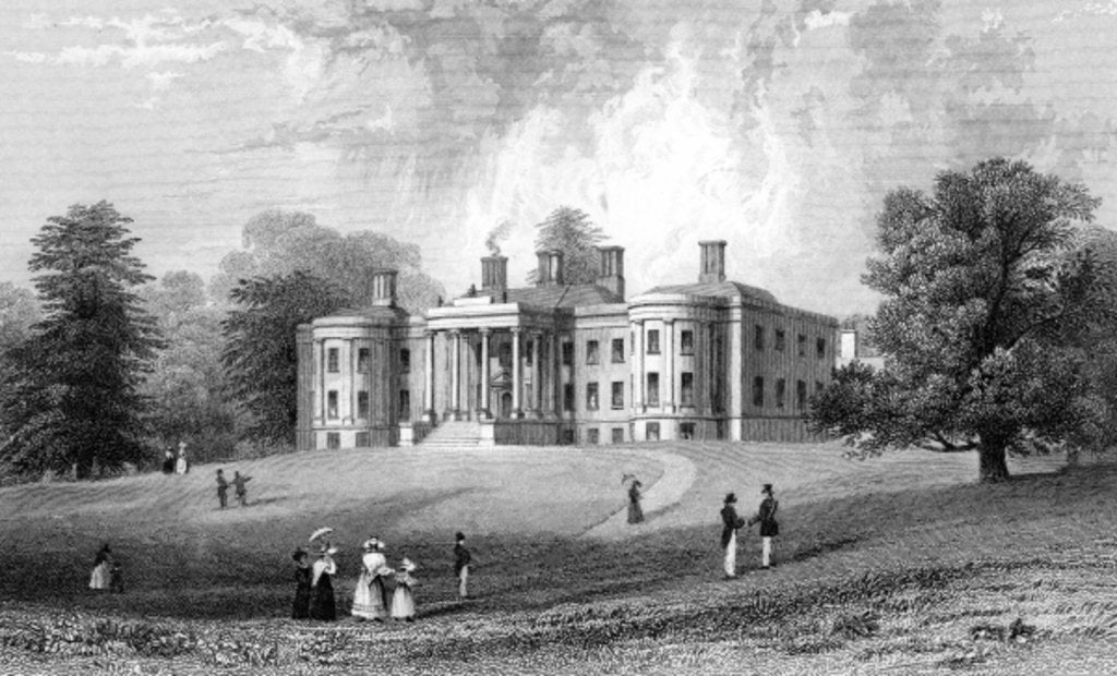 Detail of Felix Hall, Essex by William Henry Bartlett