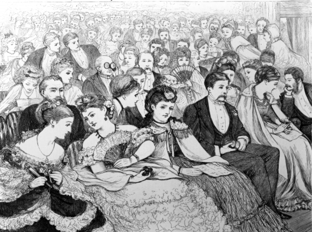 Detail of Stalls at the Opera, published in 'The Graphic', 1870 by English School