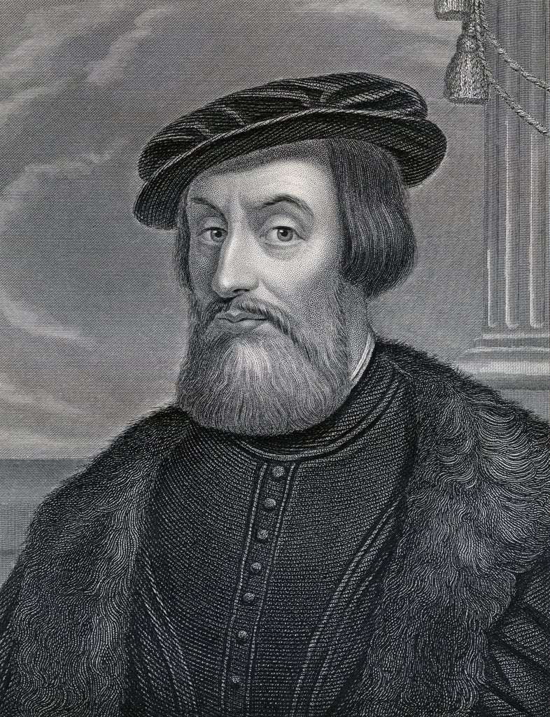 Detail of Hernan Cortes by Italian School