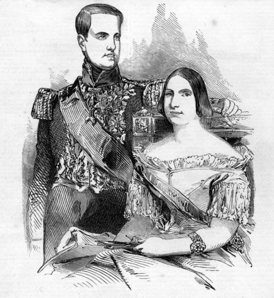 Detail of The Emperor and Empress of Brazil by English School