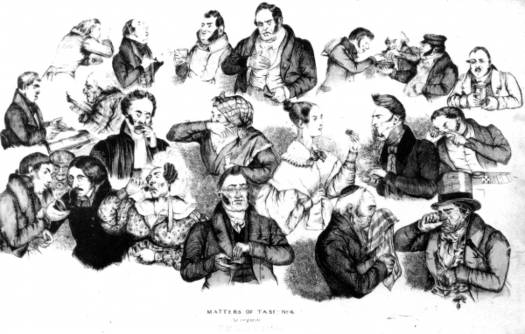 Detail of Matters of Taste No.4 / As Regards Snuffing, print made by W & J O Clerk, c.1835-40 by English School