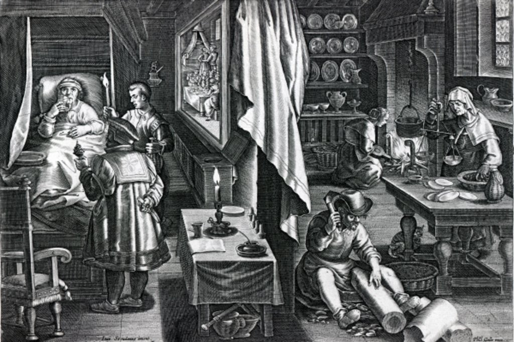 Detail of yacum et lues venere by Jan van der Straet