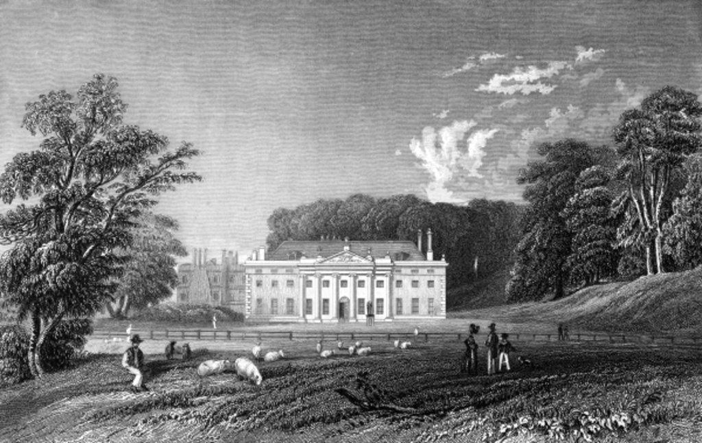 Detail of Weald Hall, Essex, engraved by John Rogers, 1833 by William Henry (after) Bartlett