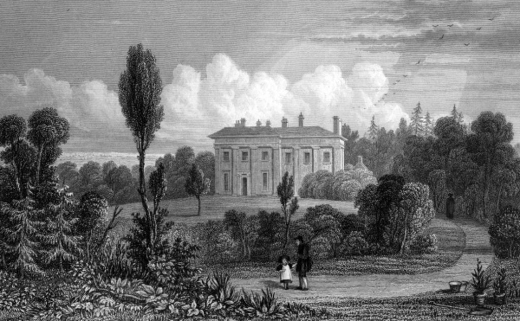 Detail of Riffhams Lodge, Essex, 1835 by William Henry (after) Bartlett