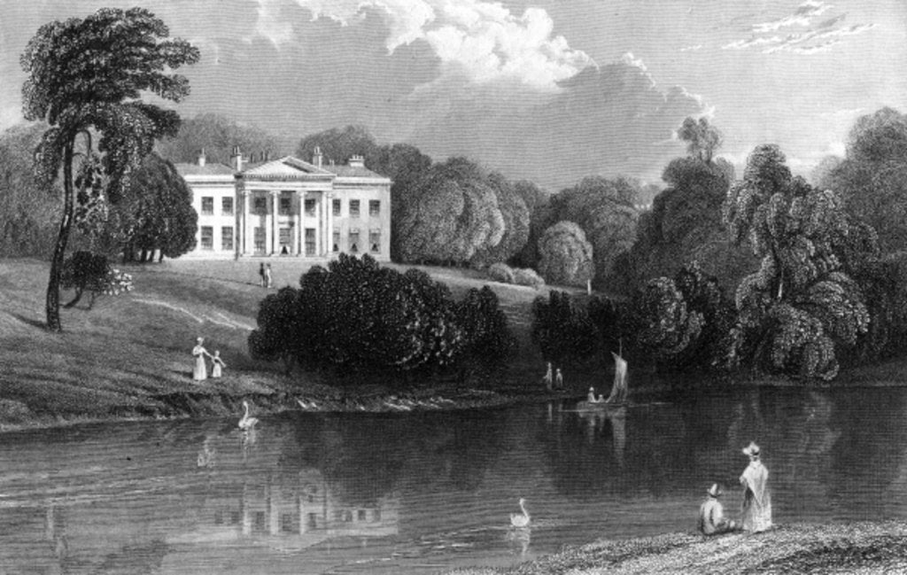 Detail of Debden Hall, Essex, 1833 by William Henry Bartlett