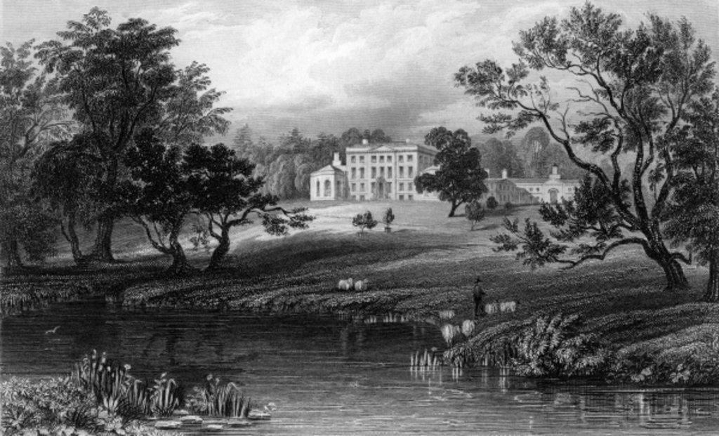 Detail of Mistley Hall, Essex, engraved by John Carr Armytage, 1832 by William Henry (after) Bartlett