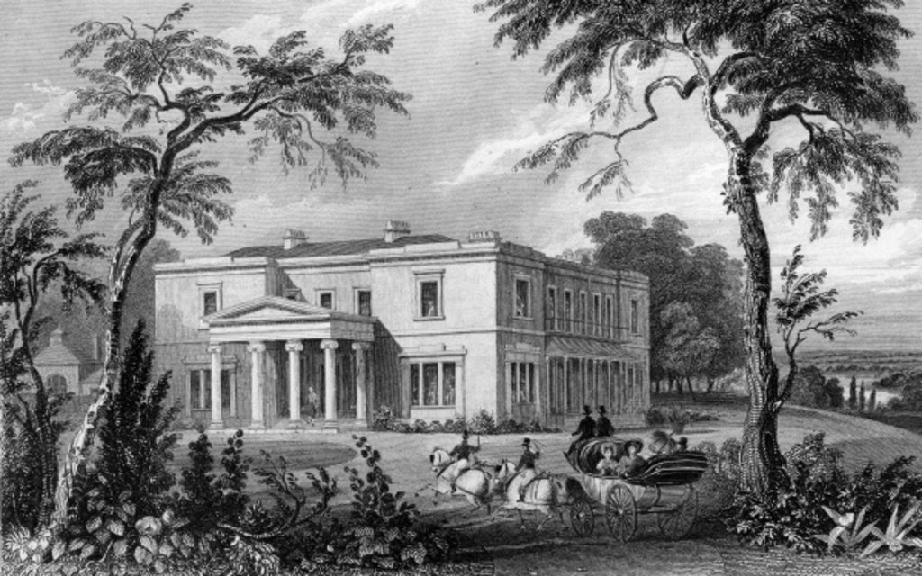 Detail of Stisted Hall, near Braintree, Essex, engraved by John Carr Armytage, 1832 by William Henry (after) Bartlett