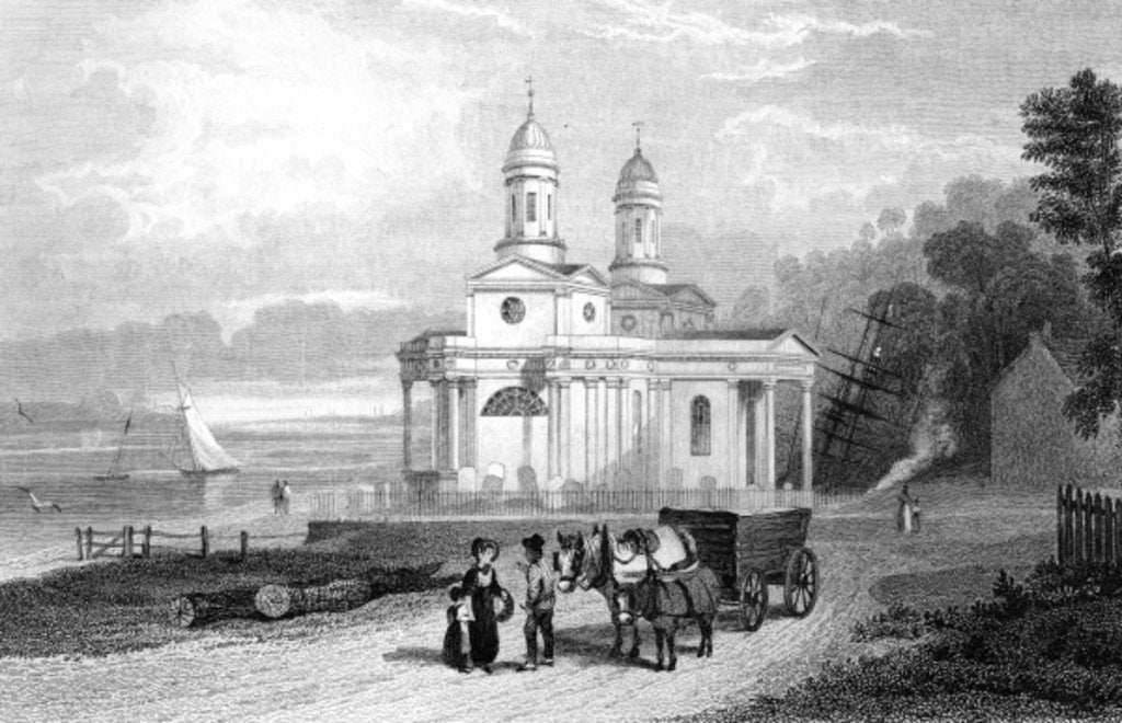 Detail of Mistley Thorn Church, Near Manningtree, Essex by William Henry Bartlett