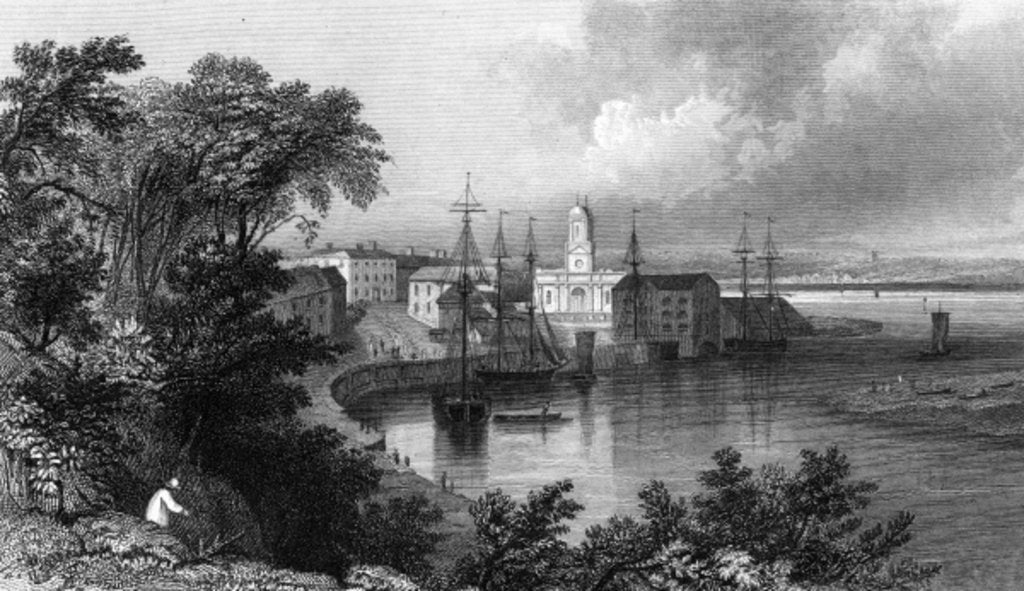 Detail of Mistley Quay, near Harwich, Essex by William Henry Bartlett