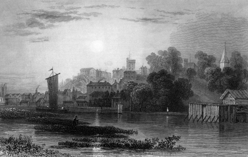 Detail of Maldon, Essex by William Henry Bartlett