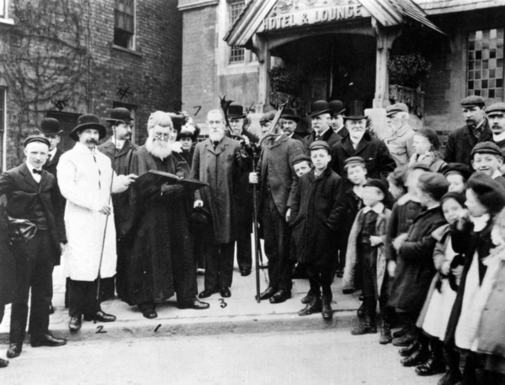 Detail of Swearing on the horns at Highgate, March 28 1906 by J. Benjamin Stone