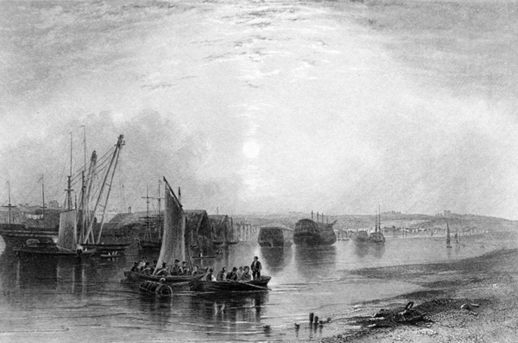 Detail of Chatham, Kent, published in Finden's 'Ports and Harbours' by Henry Warren