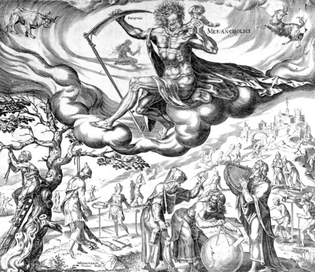 Detail of Melancholy by Maarten van Heemskerck