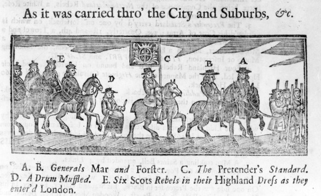 Detail of Illustration from 'An Account of the Whole Procession', pamphlet published 1717 by English School