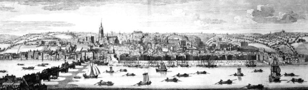 Detail of The South-East Prospect of Newcastle Upon Tyne, 1745 by Nathaniel and Samuel Buck