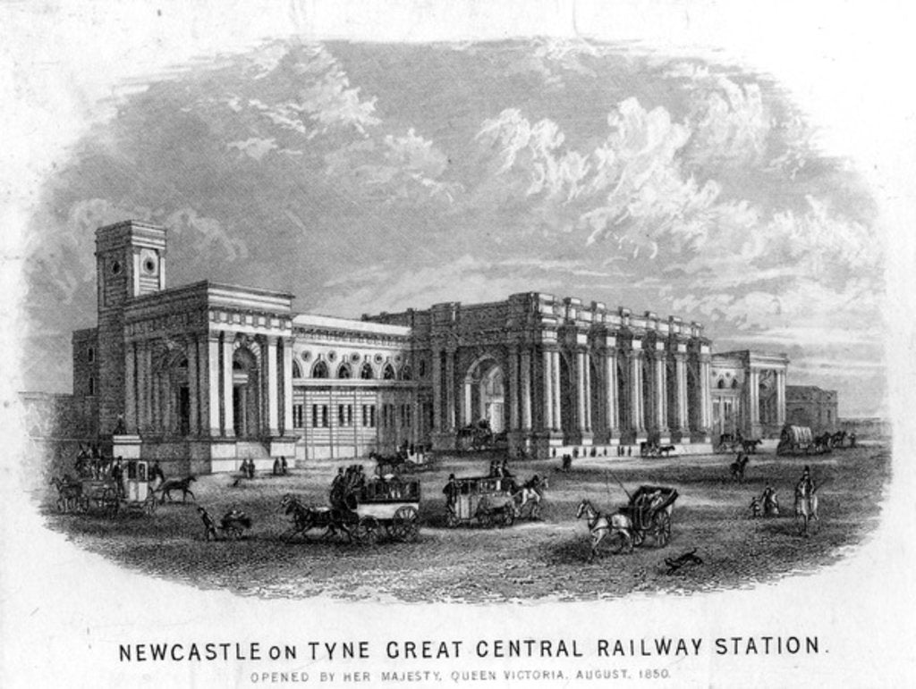 Detail of Newcastle-upon-Tyne Great Central Railway Station by English School