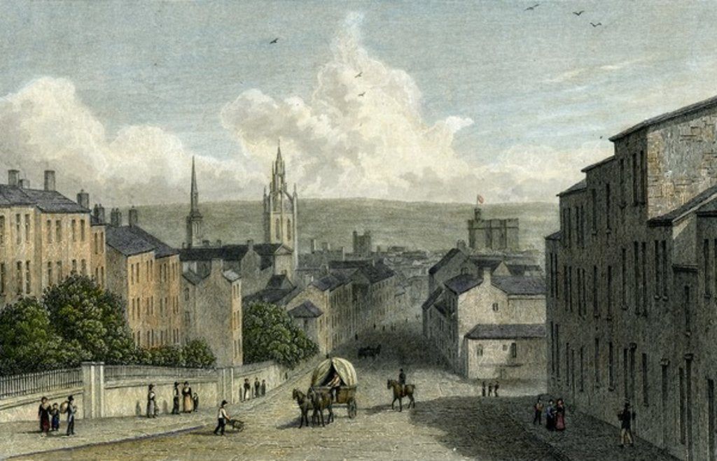 Detail of Newcastle from Westgate Hill, engraved by Edward Finden, 1830 by William (after) Westall