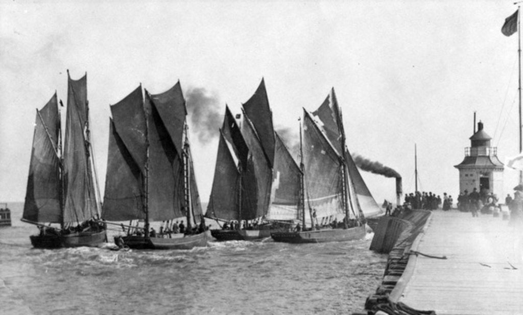 Detail of Regatta at Yarmouth by English Photographer