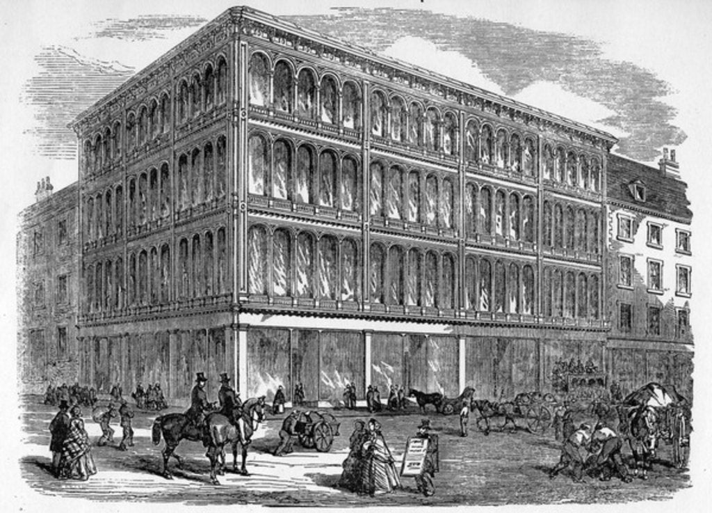 Detail of The New Iron and Glass Warehouse at Glasgow, c.1856 by Scottish School