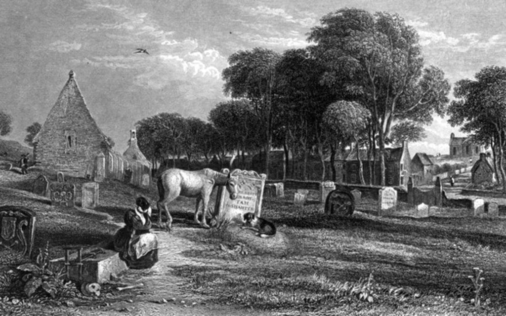 Detail of Kirkoswald and Tam O'Shanter's Grave, engraved by W. Richardson by David Octavius Hill