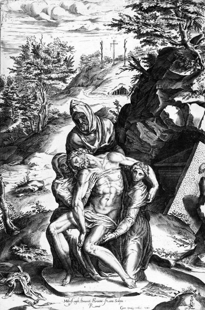 Detail of Pieta by Michelangelo Buonarroti