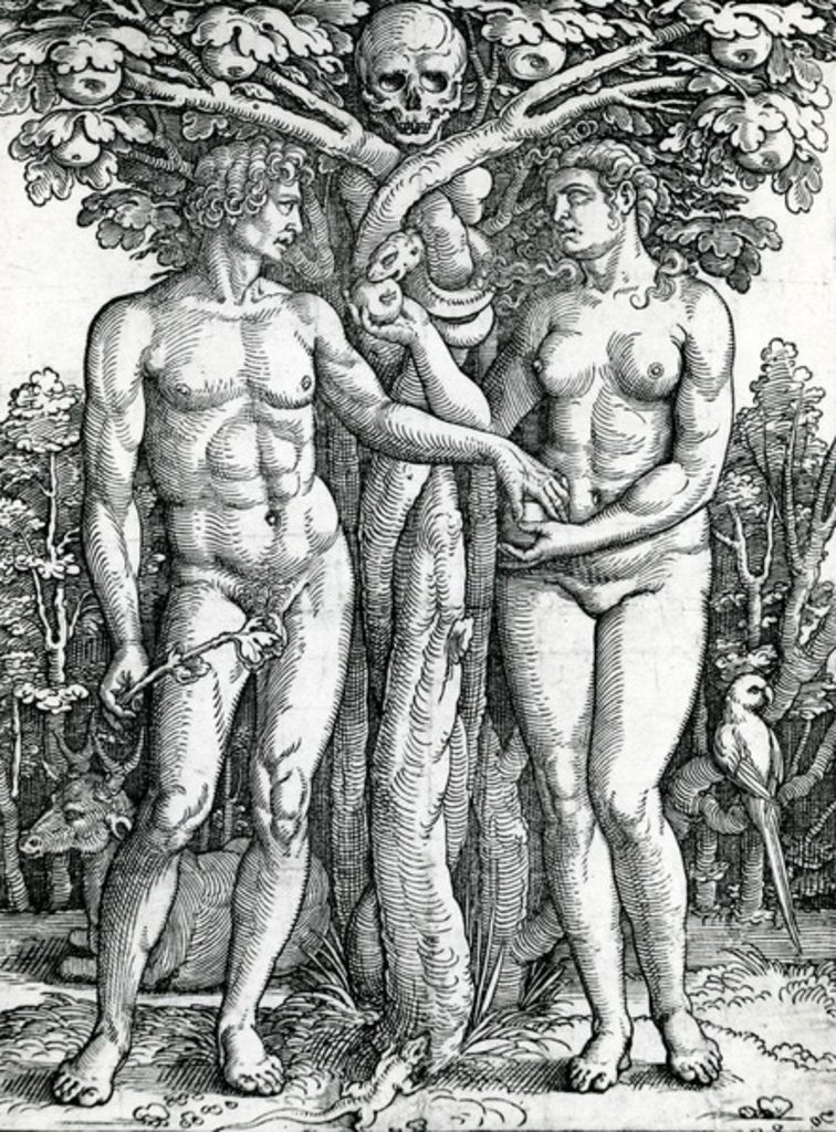 Detail of The Fall of Adam and Eve, c.1525-27 by Hans Sebald Beham