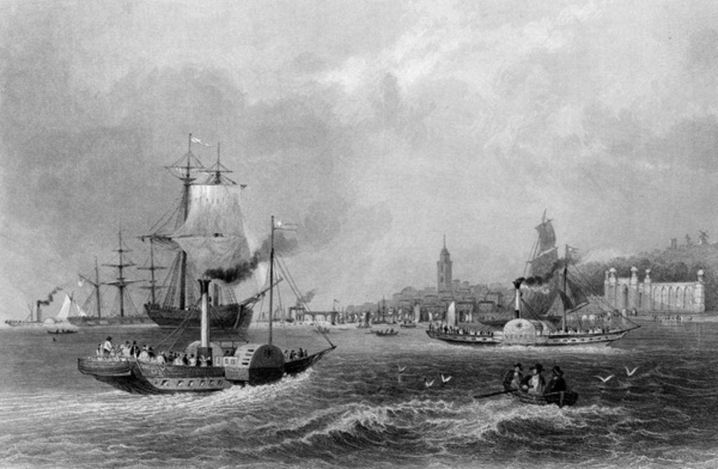 Detail of Gravesend by William Henry Bartlett