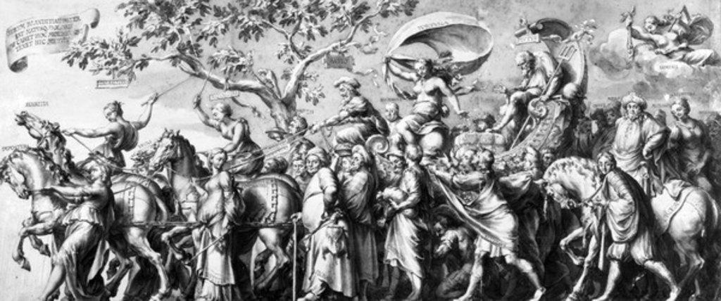 Detail of The Triumph of Riches, drawn by Jan de Bisschop, c.1650 by Hans Holbein the Younger