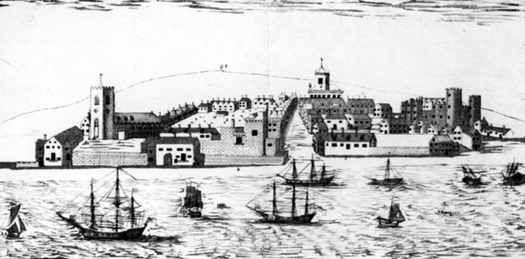 Detail of The West Prospect of the Town of Liverpool, as it appeared about the year 1680 by John Eyes Jnr