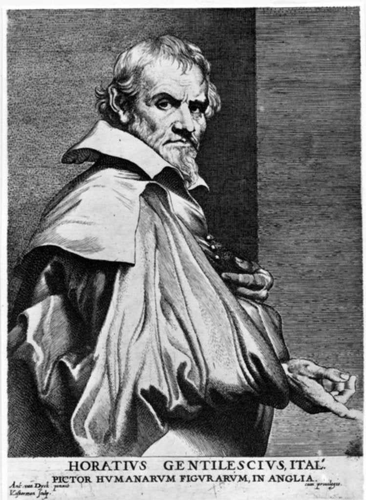 Detail of Orazio Gentileschi, print made by Lucas Vorsterman, c.1625-30 by Anthony van Dyck