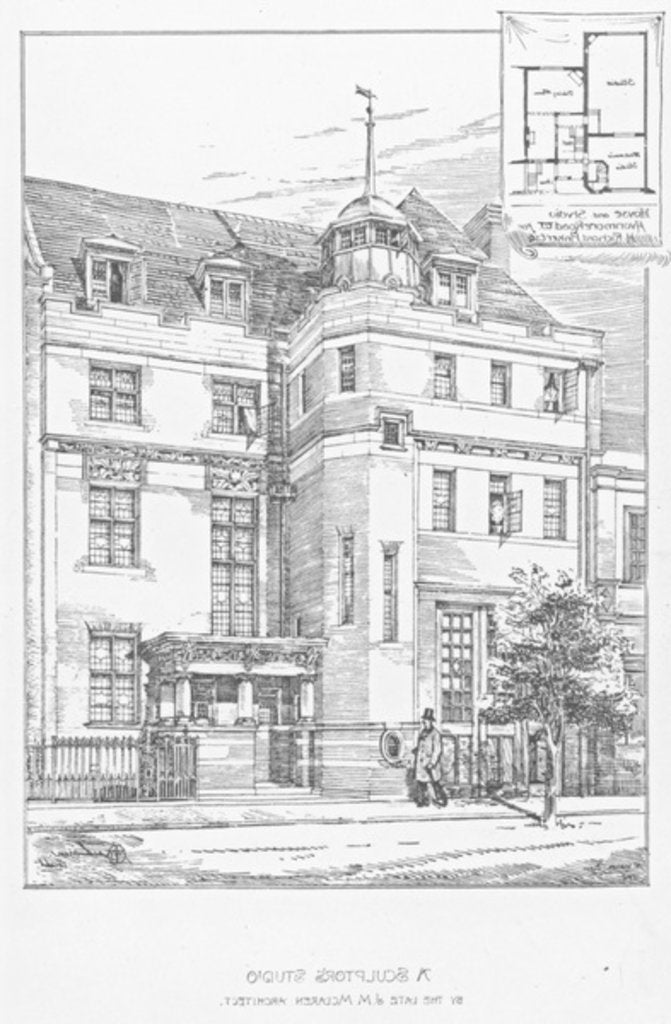 Detail of Design for A Sculptor's Studio, 1889 by English School