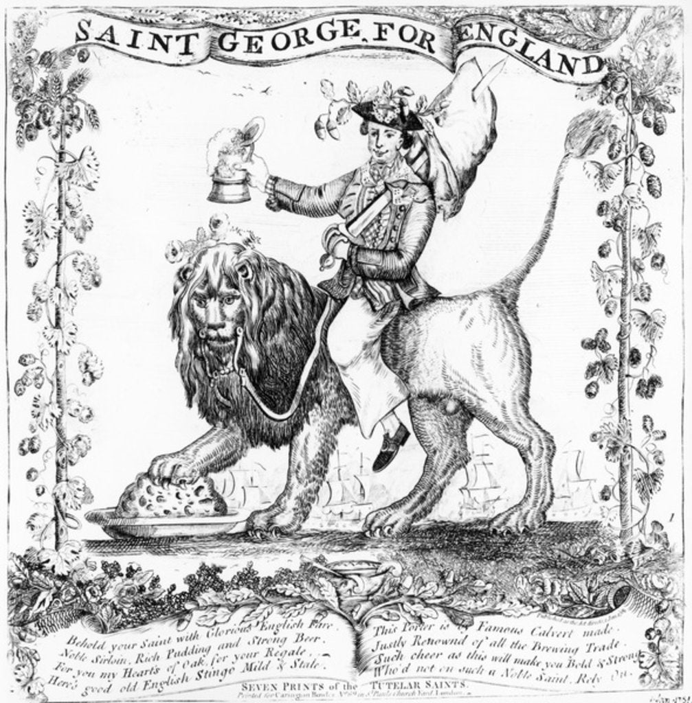 Detail of Saint George for England, 1781 by English School