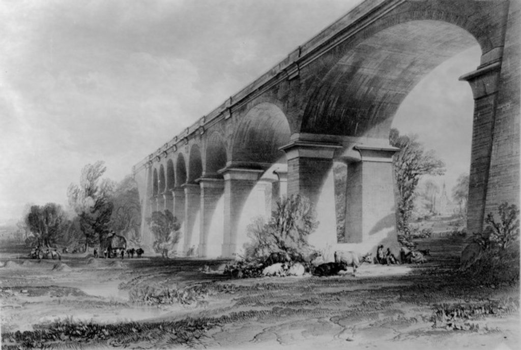 Detail of Wharncliffe Viaduct, c.1840s by John Cooke Bourne