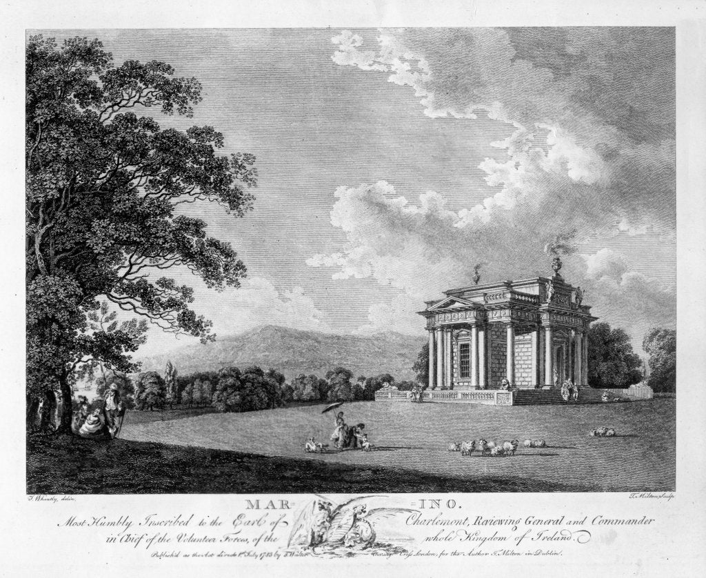 Detail of The Casino at Marino, 1783 by Irish School