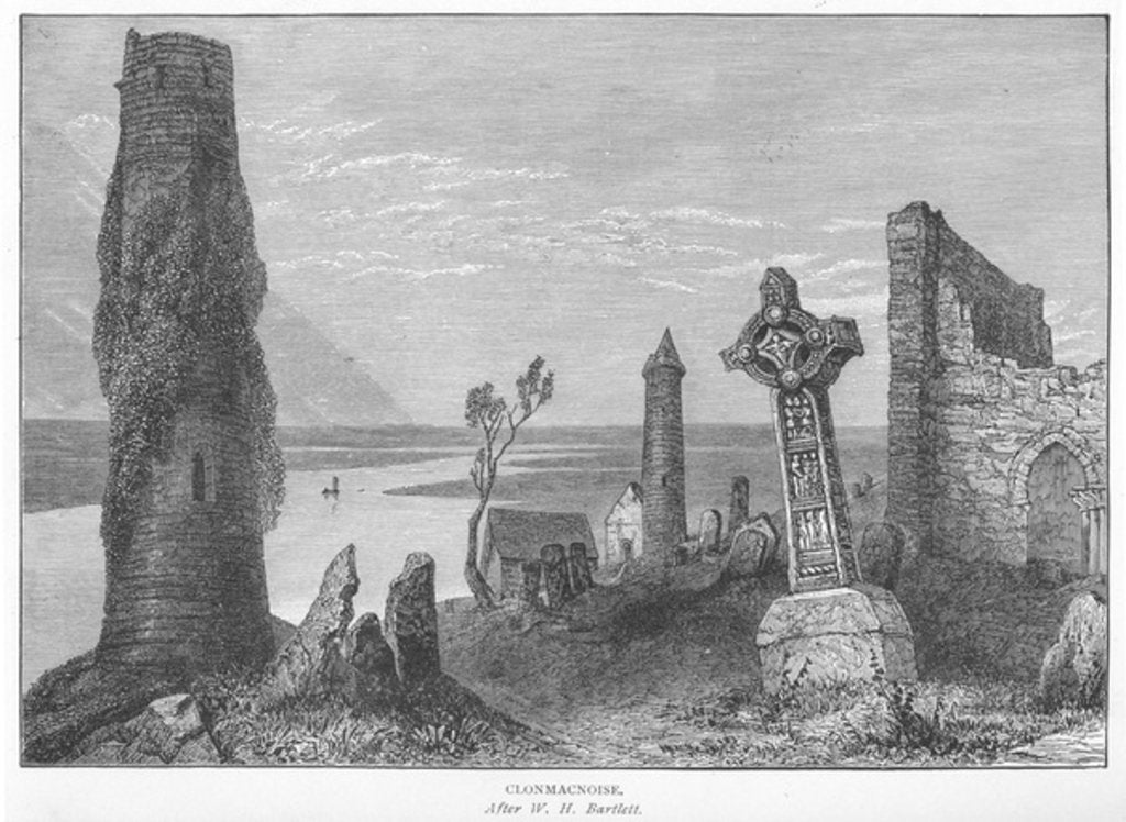 Detail of Clonmacnoise by William Henry Bartlett